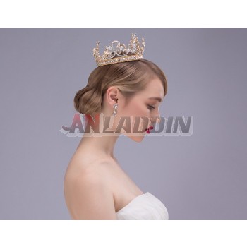 Golden crown bridal hair accessories