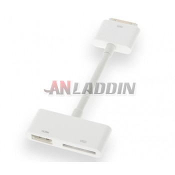 HDMI high-definition video output cable for iPhone 4S / 4 iPad3 / 2