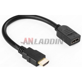 HDMI Male to Female extension cable / gold-plated support 3D 15CM