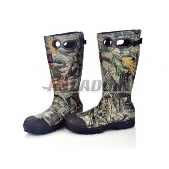 High-cut antiskid camouflage hunting boots