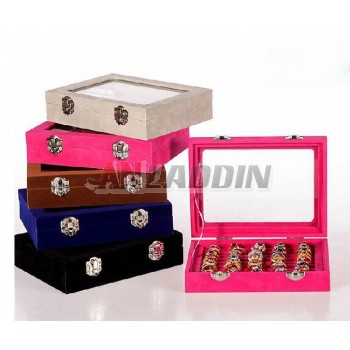 High-grade with cover real wood ring box