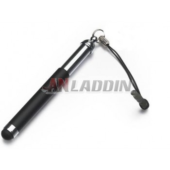 Lanyard retractable touch stylus