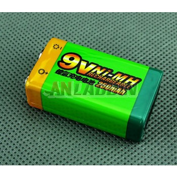 Large-capacity 6F22 9V NiMH rechargeable batteries