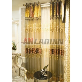 Luxury customize embroidered yarn curtains
