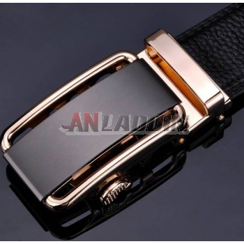 Men's automatically pure cowhide leather belt