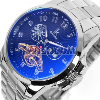 Men's blue surface automatic mechanical watch