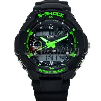 Men's dual display sports electronic watches