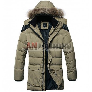 Men's thicker long down jacket