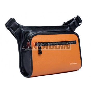 Men's wallet leather head layer cowhide multi-function fashion leisure sports bag