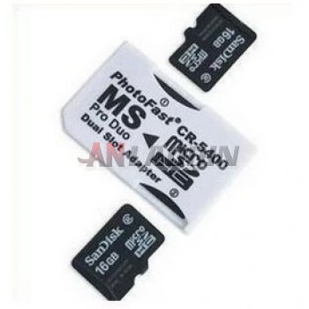 Micro SD Card to MS Card Adapter White
