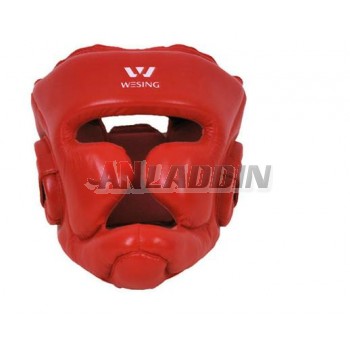 Microfiber leather Kickboxing face guard helmet