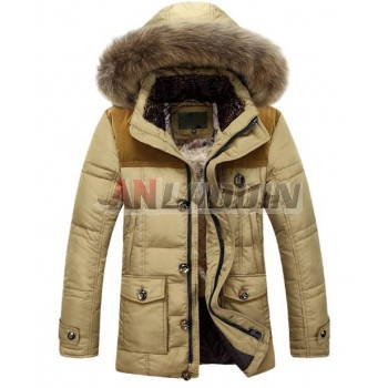 Mixed colors casual winter Men's duck down jacket