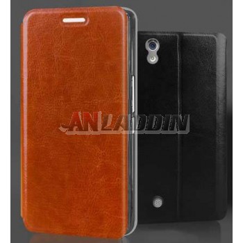 Mobile phone leather case for ZTE Q705U
