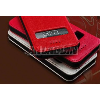 Mobile phone Leather Case with window for iPhone 5 / 5S