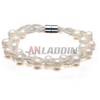 Ms natural freshwater pearl bracelet
