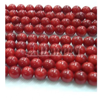 Natural red coral beads chain