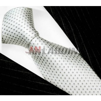New men's tie silk silver men business formal tie 