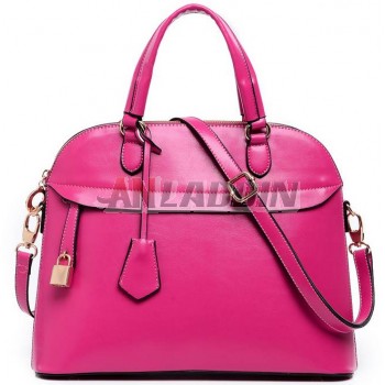 New style of spring pure color ladies handbag & shoulder bag