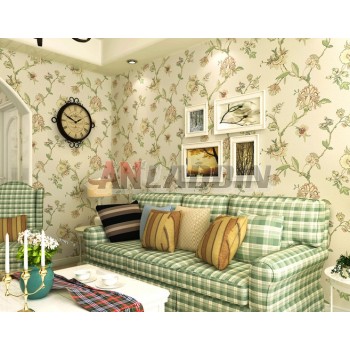 pastoral style nonwoven fabric wall stickers