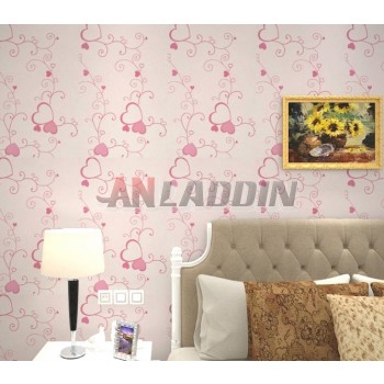 Pink heart wall stickers