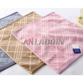 Plaid cotton small square towel