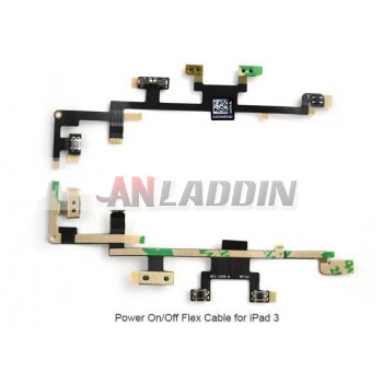Power switch + Volume control + vibrator flexible cable for ipad 3