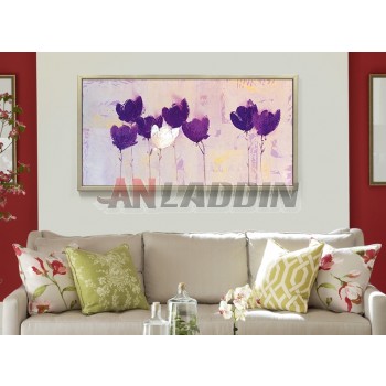 Purple lilies modern oil painting