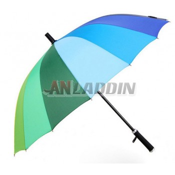 Rainbow windproof long handle umbrella