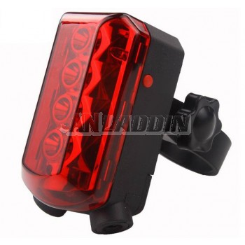 Red + Black laser safety bicycle taillights