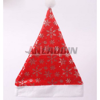 Red Christmas hat with snowflakes