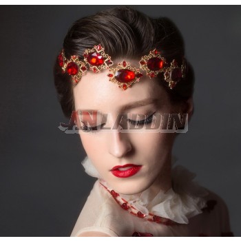 Red crystal hair accessories