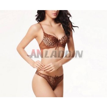 Sexy leopard comfortable bra sets