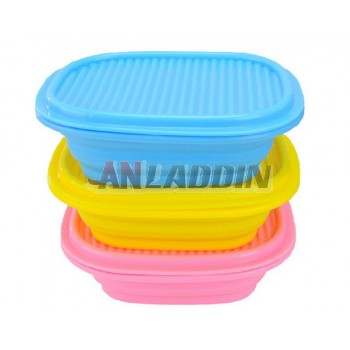 Silicone folding camping lunch box