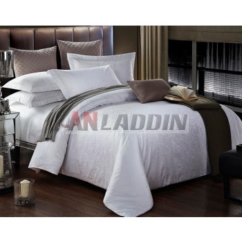 Small flower patterns cotton satin 4pcs bedding sheet set for hotel