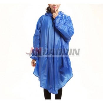 Solid color long sleeve raincoat