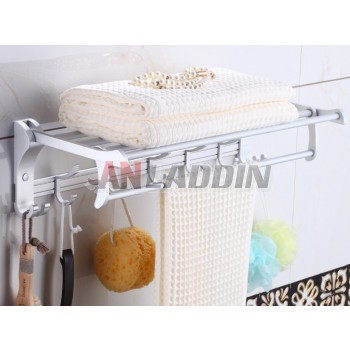 Space aluminum folding bath towel holder