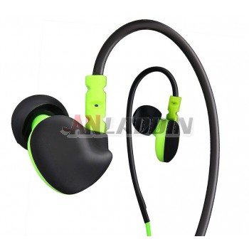 Sports earbud headphones with microphone