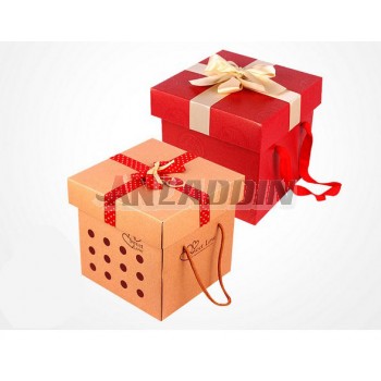 Square kraft paper gift box