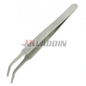 Stainless steel curved flat nose Tweezers