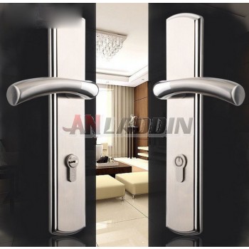 Stainless steel security door lock / double open handle door lock