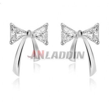 Sterling silver Butterfly Knot women's earrings