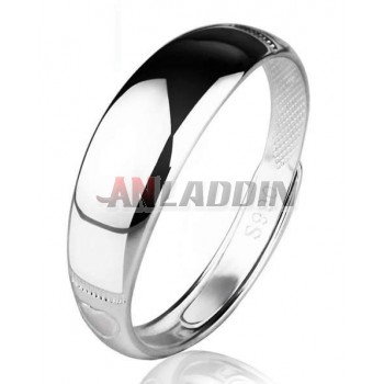 Sterling silver Simple and smooth couples ring 
