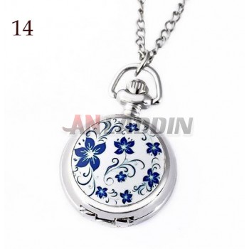 Students cartoon necklace watch