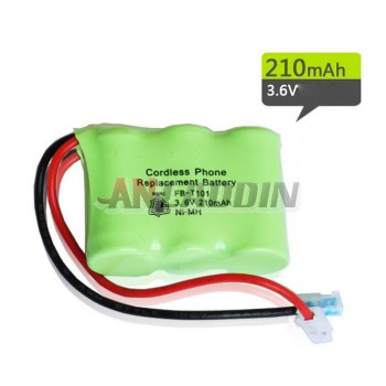 T101 NiMH rechargeable battery pack 3.6V 210mAh