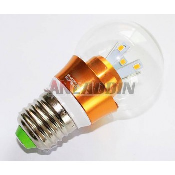 Transparent 3W / 5 W E27 SMD LED ball light bulb