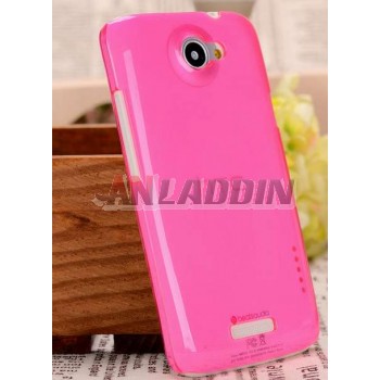 Transparent hard shell protective cover for HTC Onex / S720e