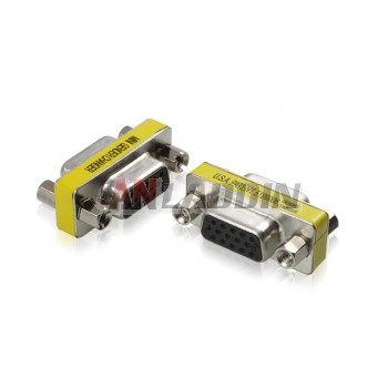 VGA female to female adapter / D-SUB15 pin vga signal extension cable
