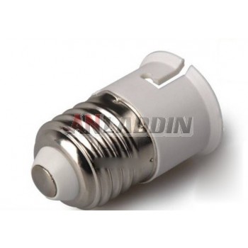 White E27 to B22 LED bulb socket converter