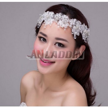 White snowflakes bridal hair accessories