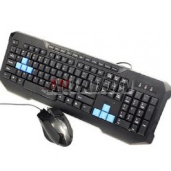Wired gaming keyboard and mouse set